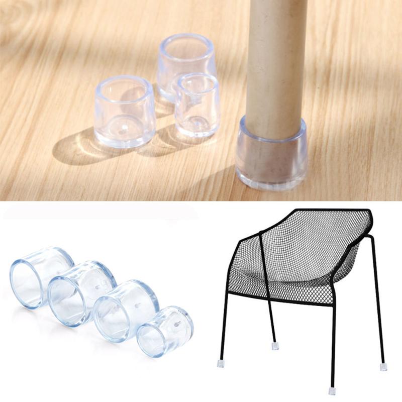 

8pcs Home Non-Slip Mini Transparent Chair Protector Anti-scratch Rubber Protector Wear Resistant Durable Table Leg Cover