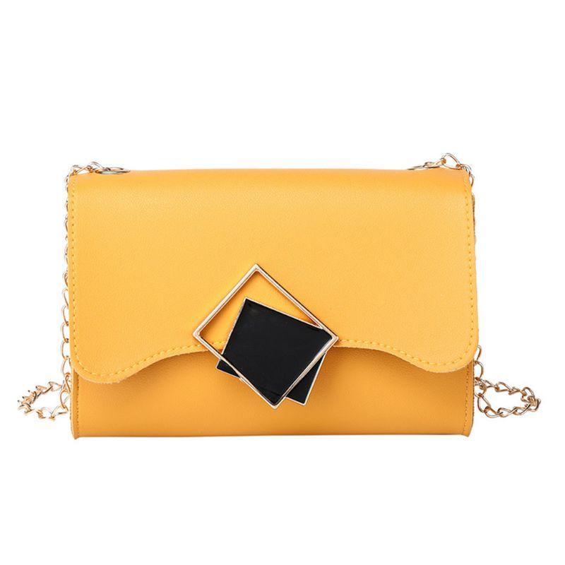 

Women PU Leather Chain Crossbody Shoulder Bag Satchel Purse Female Ladies Small Handbag, Black