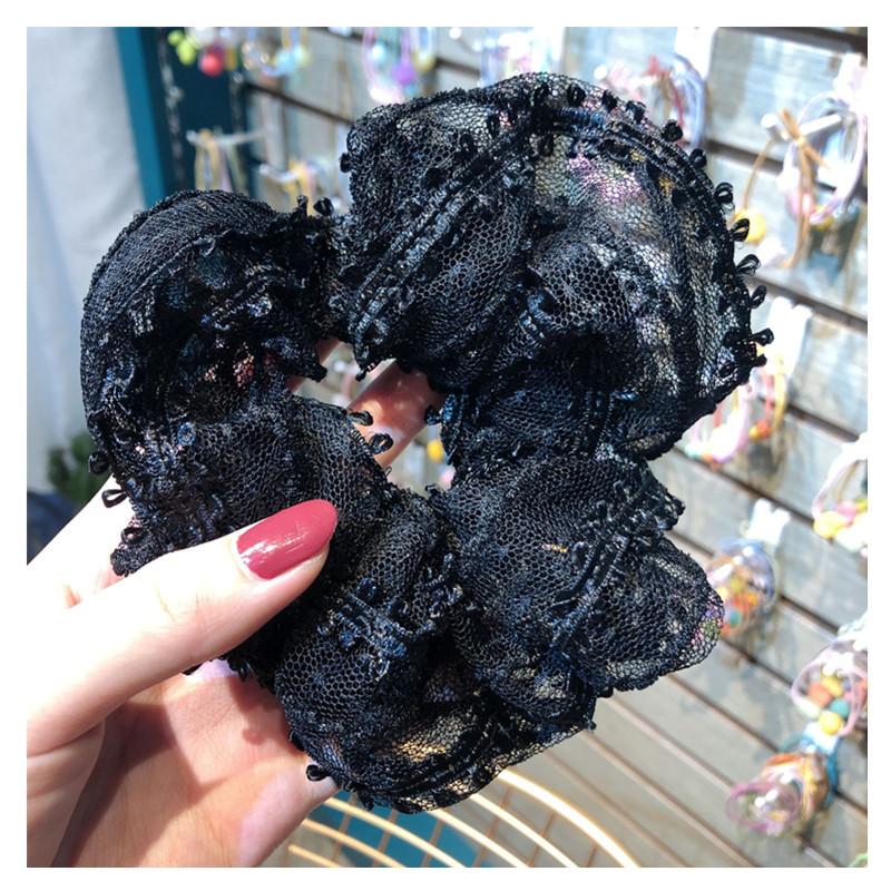 

New arrival Fashion women lovely vintage lace Hair bands cute hair scrunchies girl's Tie Accessories Ponytail Holder