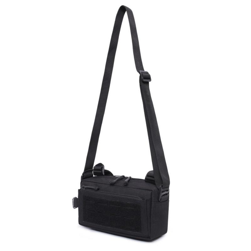 

Tactical Bag Molle Fishing Hiking Backpacks Hunting Bags Sports Chest Sling Shoulder Backpack Army, Black