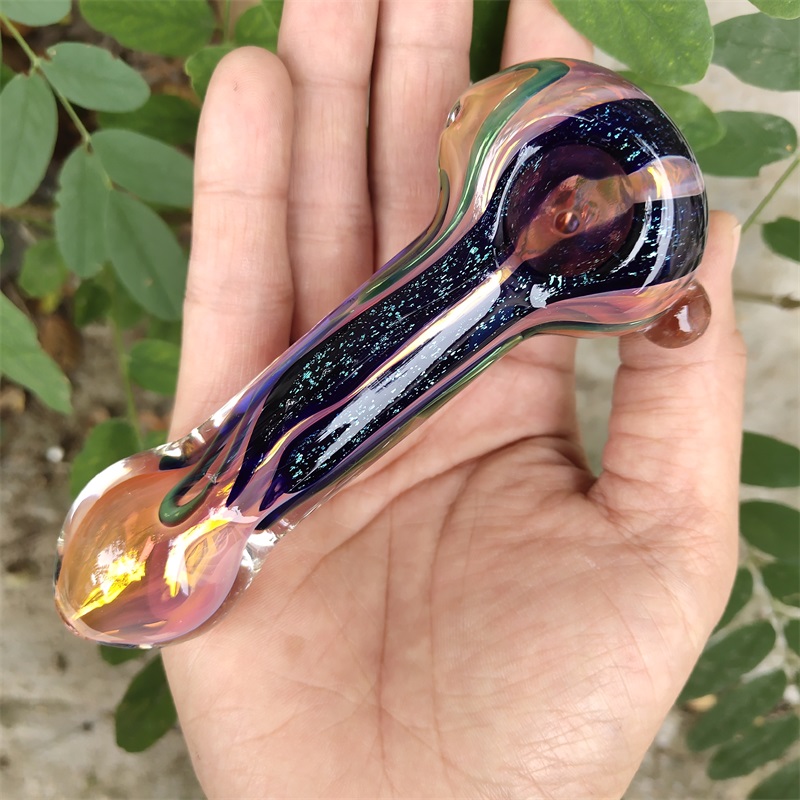

Stained glass crafts, creative glass tobacco pipe weighing 85g, easy to carry, comfortable to handle, free shipping