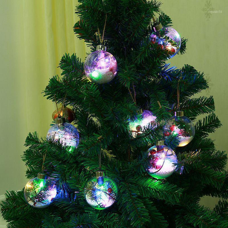 

40X Clear Plastic Christmas Balls Craft Ball Sphere Baubles Xmas Tree Ornament1