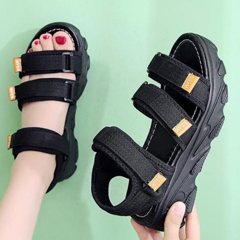 

Summer Sandals Women's Beach Shoes Lady Comfortable Casual Outdoor Sports Sandals Platform Roman shoes zy307, Beige