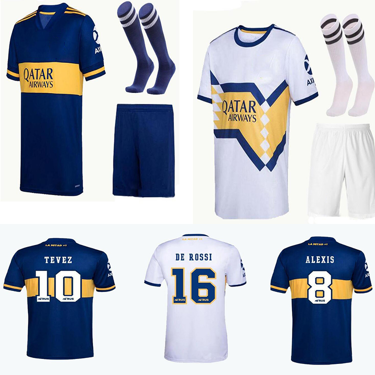 

2020 2021 Boca Juniors Home Away Third Soccer Jerseys DE ROSSI TEVEZ BOCA 20 21 yellow CARLITOS MARADONA man+ kids kit Socks Football Shi, Black;yellow