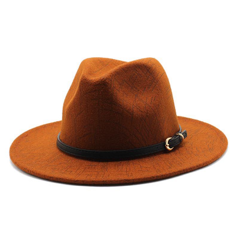 

winter hats wool warm luxury wide brim fedora women hats belt band casual outdoor formal dress men yellow purple wool new, White