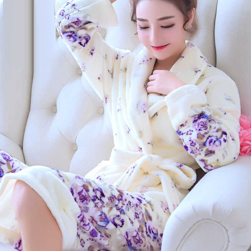 

Pajamas 2020 Women's Autumn... Winter Pajamas... Hot Flannel... Ladies... Elegant Girly Sleepwear Robes... T2r3, Mint