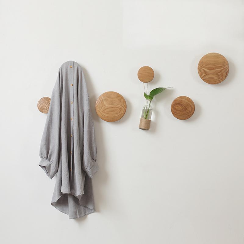 

Round wooden hook Creative Mushroom Hanging Hook Modern Simplicity of Clothes and Hat Rack in Living Room and Bedroom
