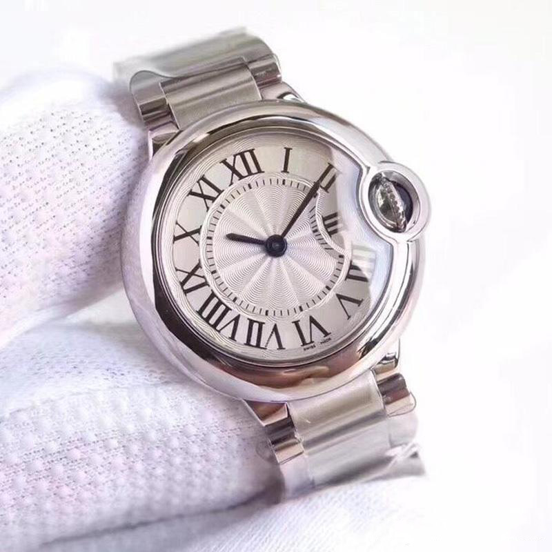 2-pin luxury watch 28mm Quartz movement women watches tick model stainless steel battery allooon