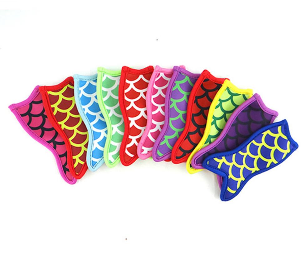

Antifreezing Reusable Portable Mermaid Ice Pop Sleeves Popsicle Ice Bags Neoprene Insulation Fabric Ice Sleeves Freezer Holders