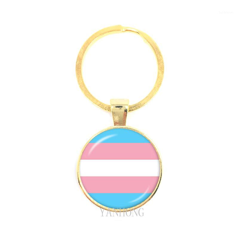 

Bronze key chain rainbow asexual bisexual metal Keyring jewelry key chain Car Purse DIY accessories gift1