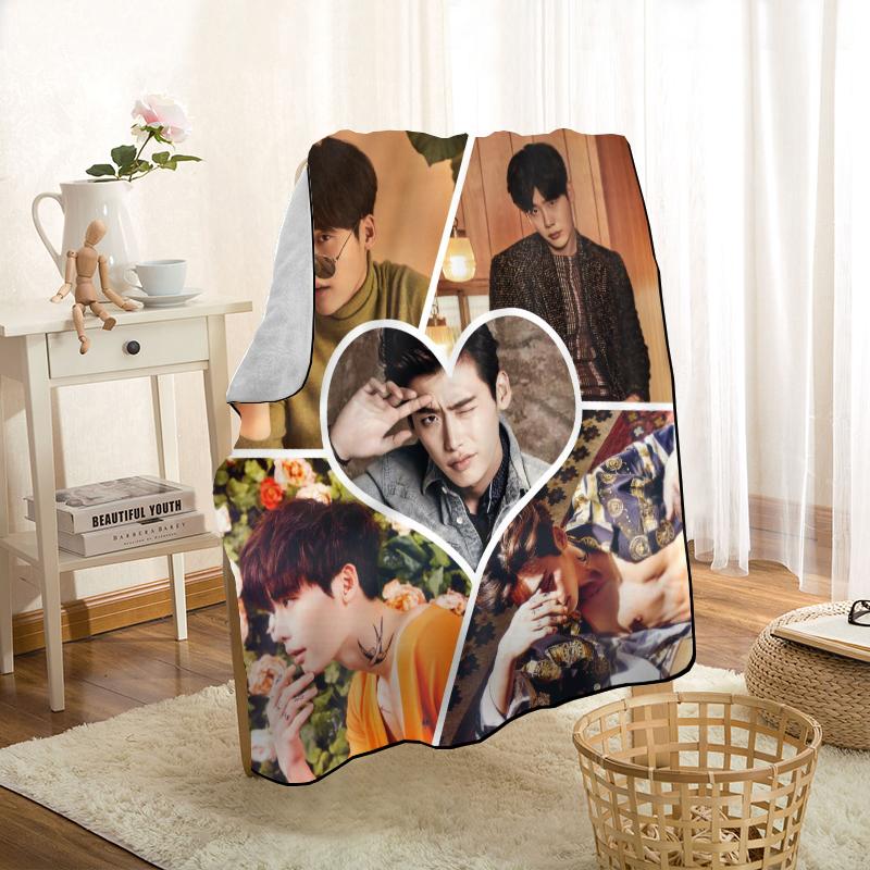 

Lee Jong Suk And Lee Min Ho Kpop Blankets Printing Soft Blanket Throw On Home/Sofa/Bedding Portable Adult Travel Cover Blanket