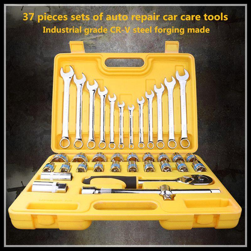 

Car Repair Tool 37pcs Socket Set Car Repair Tool Ratchet Torque Wrench Combo Tools Kit Auto Repairing Set