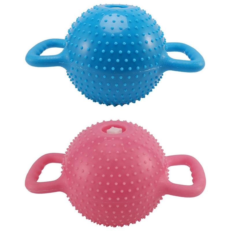 

ELOS-2 Pcs 5KG Yoga Injection Kettle Bell Double Handle Women Pilates Massage Dumbbell Tanker Pot Squat Pink & Blue, Red