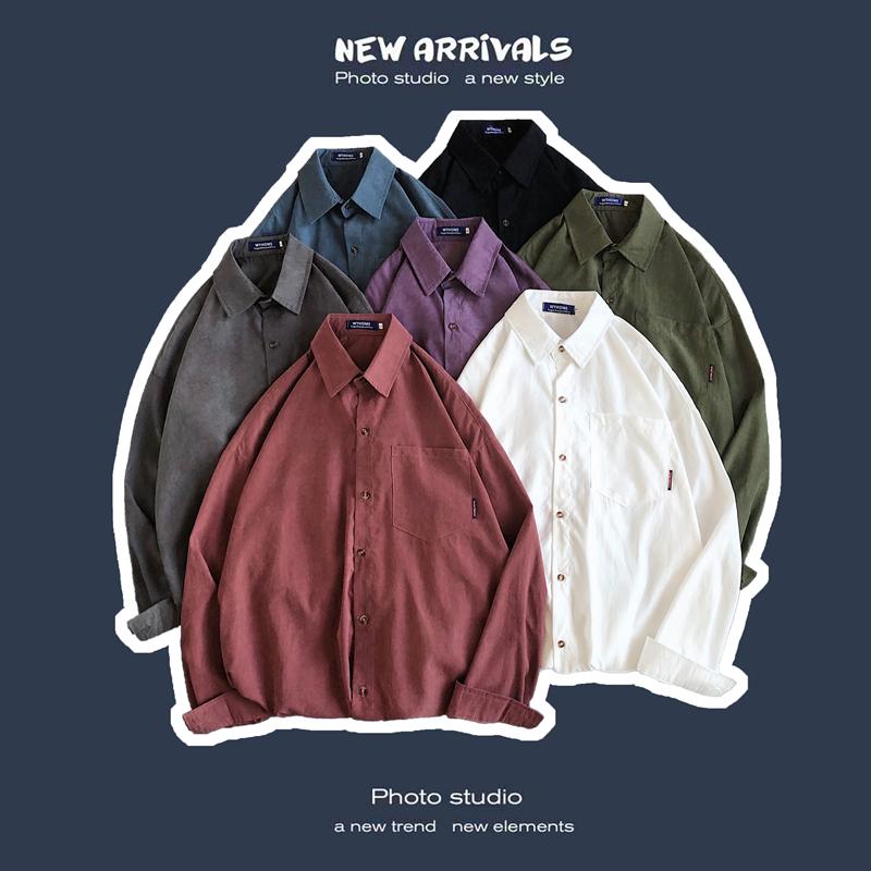 

Men's Spring Autumn Shirts Long Sleeve Fashion Trend Loose Casual High Quality Shirts Camisas De Hombre Men Clothing BC50CS, Style7