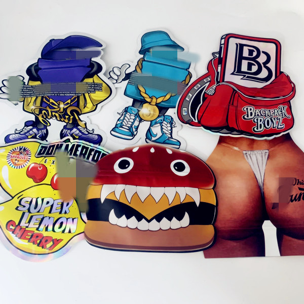

2021 new design mylar bag jokes up white runtz backpack boyz quarter ounzer payd don merfos edibles packaging foot round head lemon buttocks, Silver
