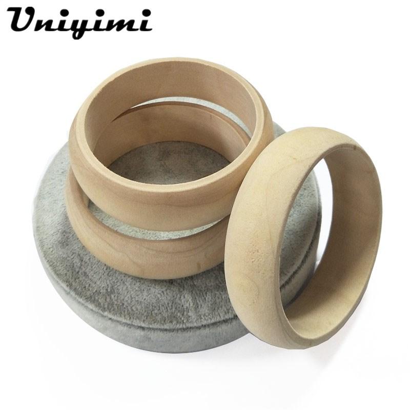 

Unfinished Natural Blank Wooden Bangle Bracelet 65mm 68mm Diameter For Painting Material Charms DIY Jewelry Findings Accessories