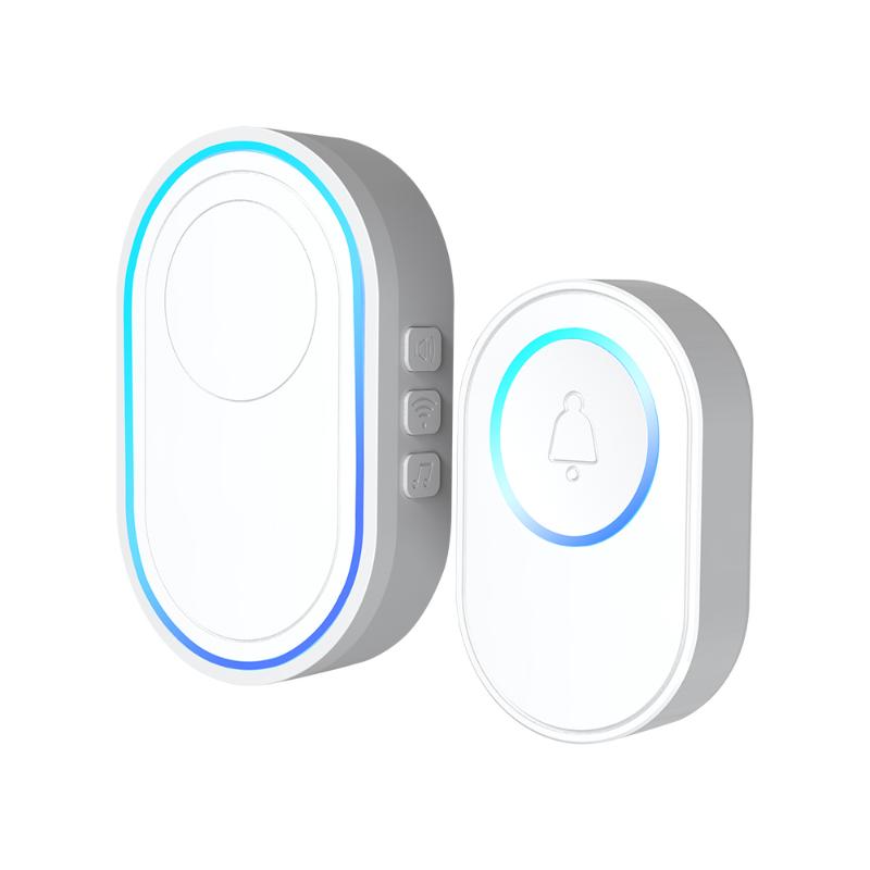 

Smart Wireless Doorbell Kit Outdoor Doorbell Indoor Chime With LED 5 Levels Volume 58 Ringtones Outdoor Waterproof Door Bell