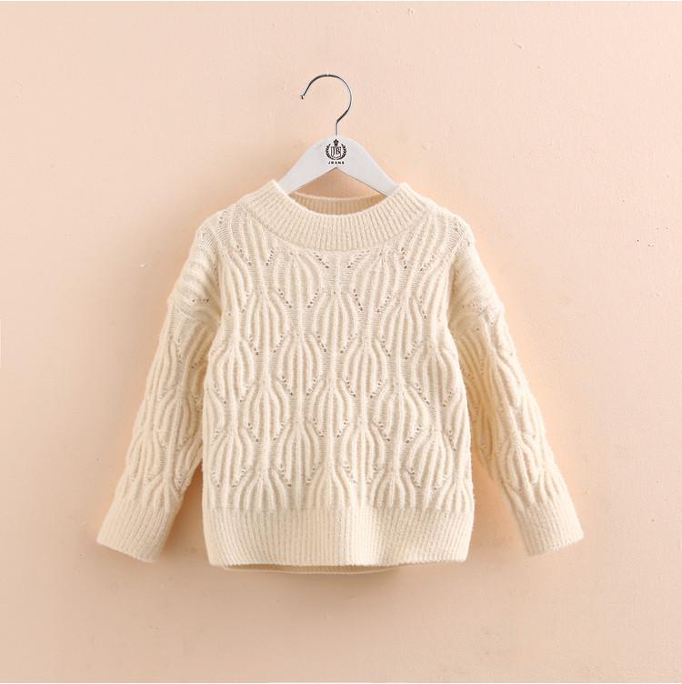 

2021 Autumn Winter Kids Sweater Children New Year Clothing Girls Cotton O-neck Baby Girl Pullover Costumes SD21, Beige