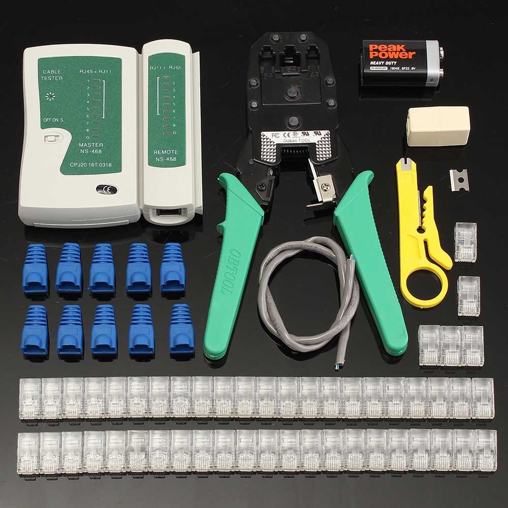 

Ethernet LAN Kit lan tester RJ45 Crimping pliers Network Repair Tool Kit Cable Tester AND Plier Crimp Crimper Clamp