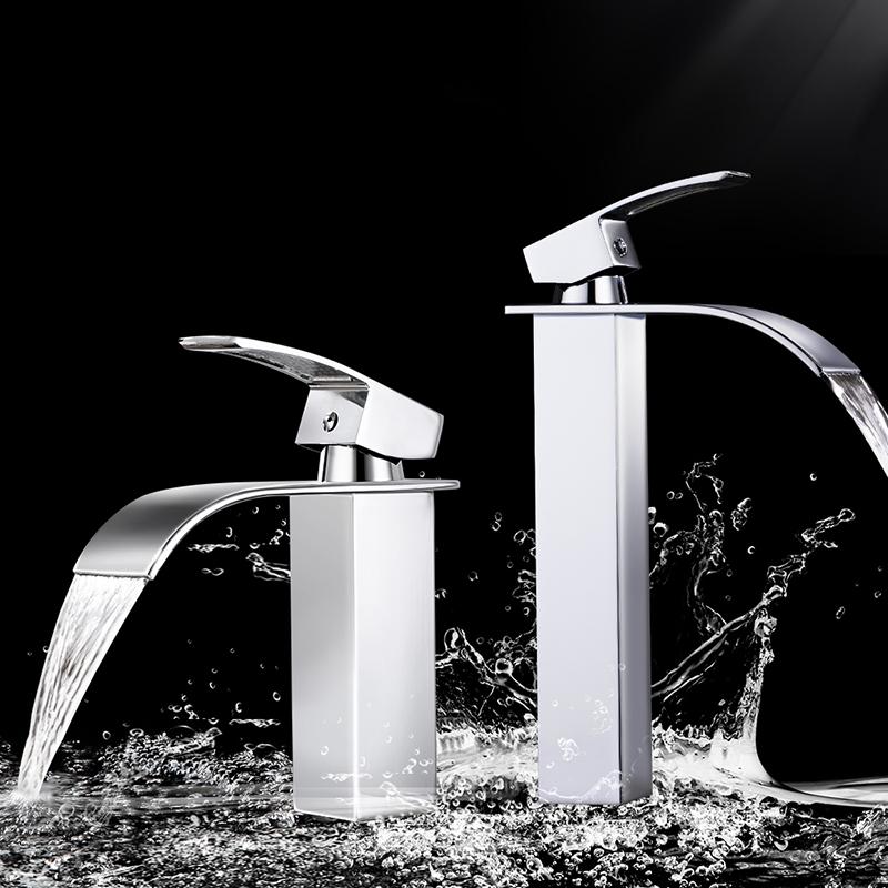 

Brand New Polished Basin Sink Water Tap Single Lever Single Faucet Mixer Hole Deck Mounted Basin Bathroom Faucet