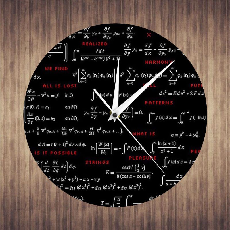 

Creative home wall clock calculation formula mathematical equation acrylic clock school classroom decoration education gifts
