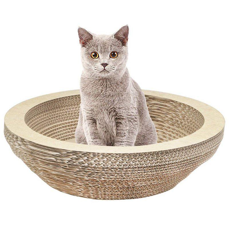 

New Cat Scratching Lounge Board Corrugated Cardboard Scratcher Cat Scratch Pad Post Sharpen Pet Toy Large