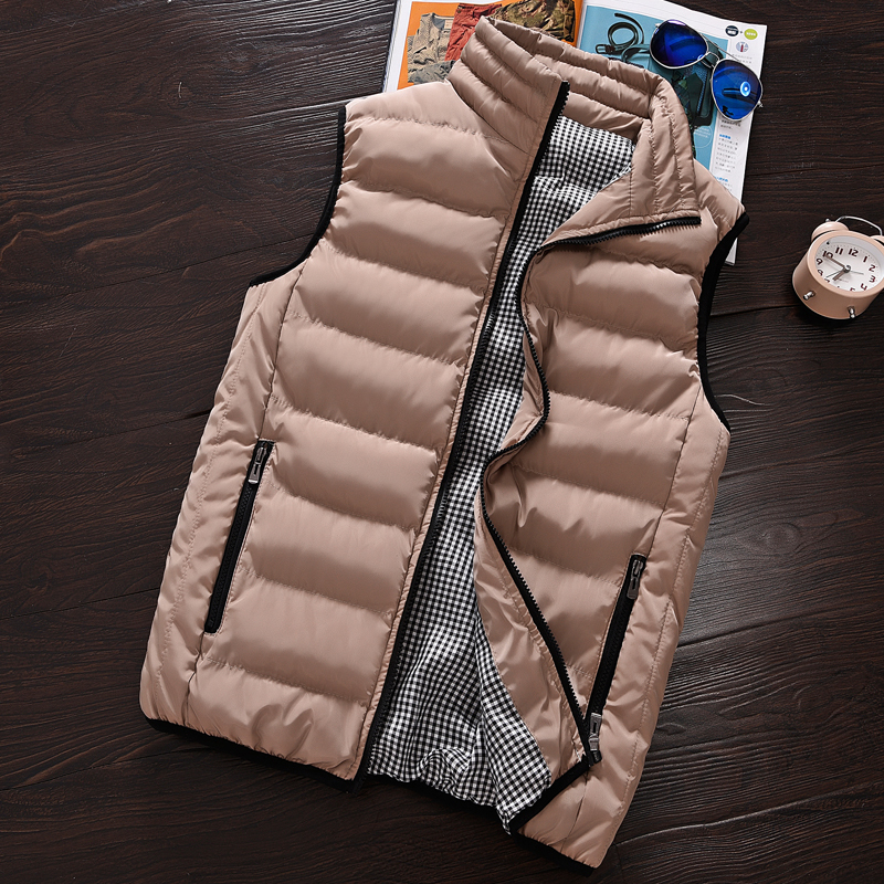 

2021 Sleeveless Male Jackets New Solid Style Vest Warm Autumn Men's Clothes Big 626 TCP2, Black