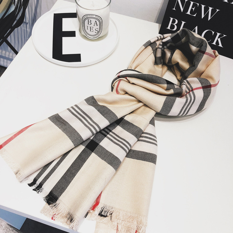 

Autumn All-match clothes brand Scarf women Plaid Fashion Europe design Winter Cashmere Scarves wraps foulard femme 90*180cm
