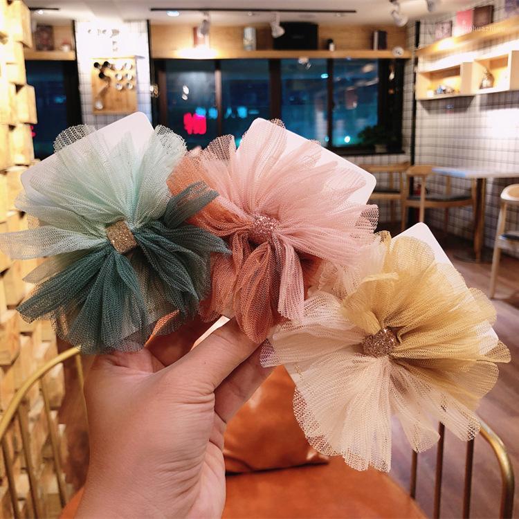 

Boutique ins 15pcs Fashion Gradient Gauze Bow Hairpins Solid Stain Ribbon Bowknot Hair Clips Princess Headwear Hair Accessories1, Green