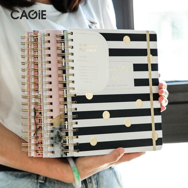 

Journal B5 Agenda 2021 2022 Spiral Diary Notebook Kawaii English Page Daily Weekly Monthly Plan Schedule Coil Notpad Stationery