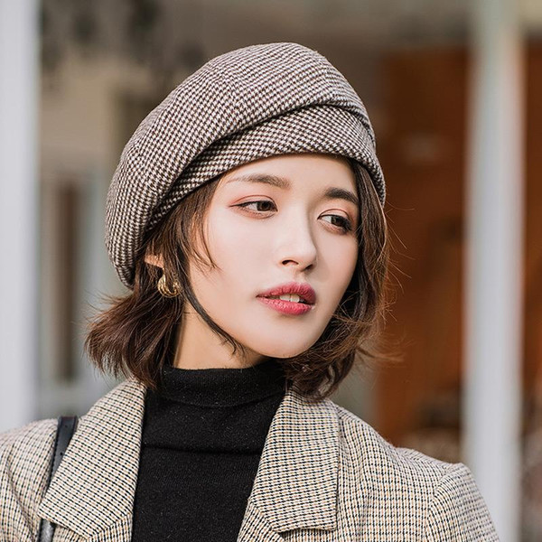 

Woman's Beret Autumn Winter Korean Style 2021 Street Wear Hat for Woman Stylish Vintage Harajuku