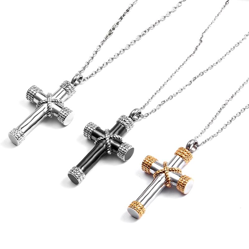 

Pendant Necklaces Cross Necklace Pet Ashes Souvenir Stainless Steel Accessories