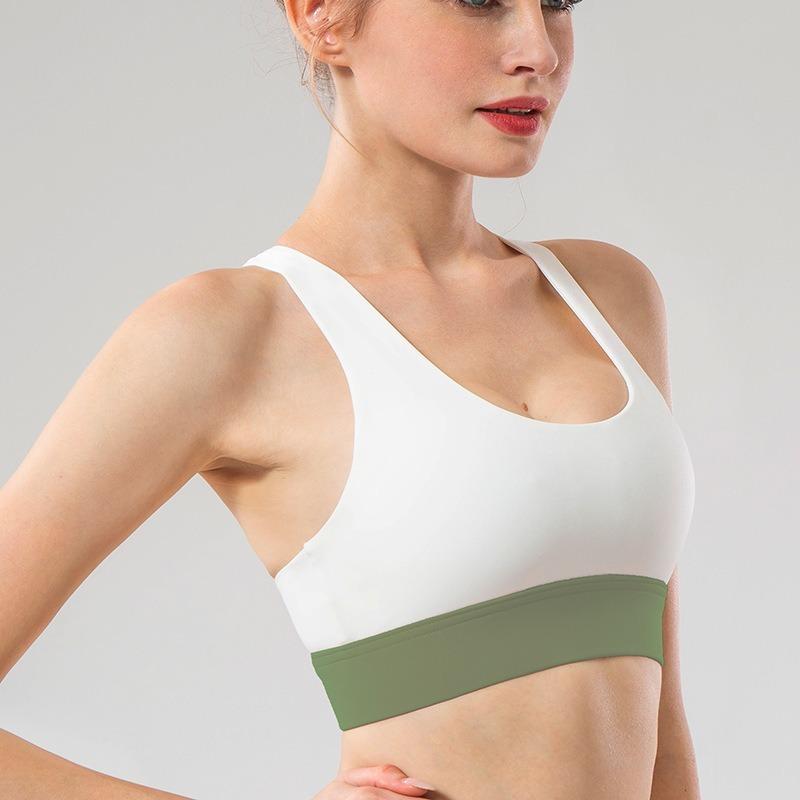 

Shockproof Yoga Suit Sports Bra Outdoor Fitness Vest Sports Underwear High Stretch Lift Up Bra Anti-sweat Butter Soft Padded, Blue