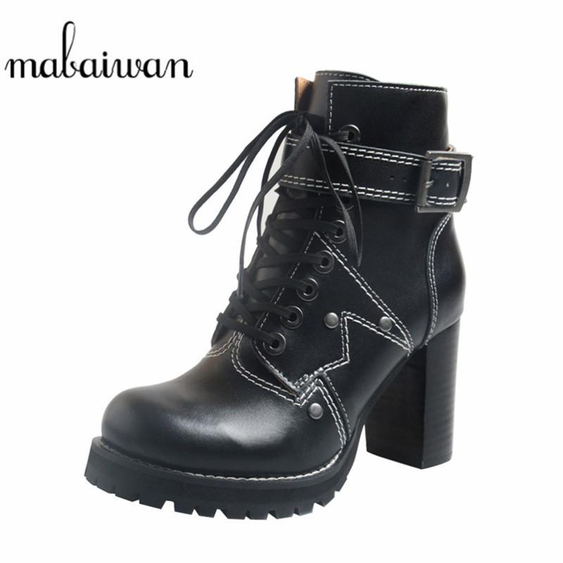 

2021 Fashion Genuine Leather High Heel Ankle Boots Women Sewing Black Zipper Shoes Gladiator Motorcycle Female Winter Warm Boots, Atrovirens plush