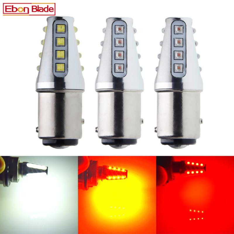

S25 1157 BAY15D 80W XBD Chip Auto LED Bulb Lamp P21/5W Car Reverse Tail Backup Brake Turn Parking Signal Light White Red Amber, As pic