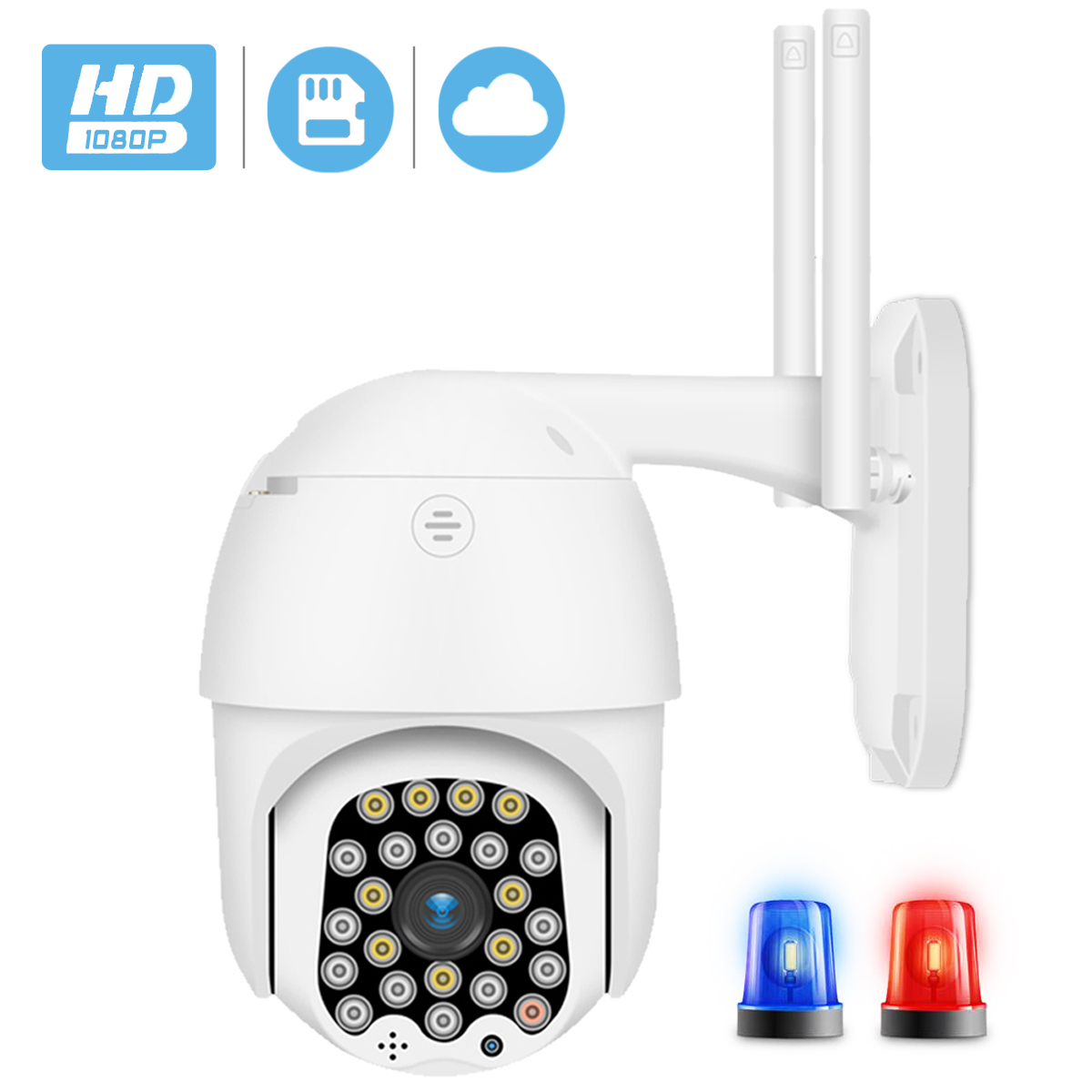 

BESDER 1080P WiFi PTZ Camera IP Auto Tracking 23IR LED 2MP Audio CCTV Security Camera 4X Zoom Speed Dome Wireless Camera Cloud