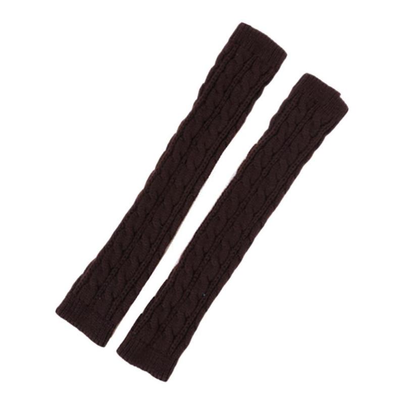 

1 Pair Winter Women Girls Arm Gloves Long Half Knitted Sleeve Riding Arm Winter Mittens Sleeves W1Z3