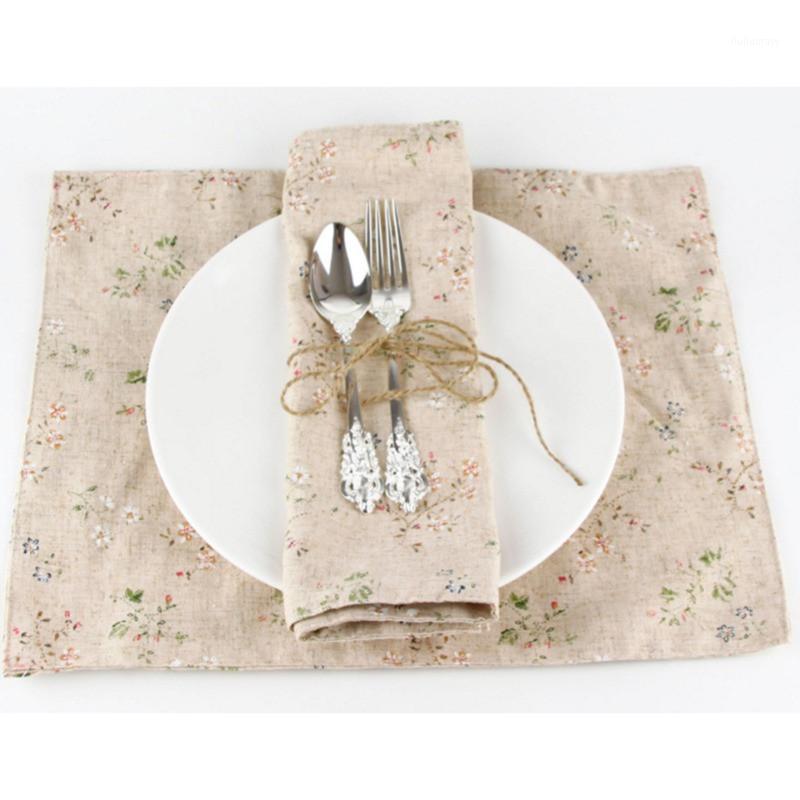 

Insulation Dining Table Mat Popular Print Fabric Linen Placemat Heat Kids Table Napkin Fabric Country Placemats1