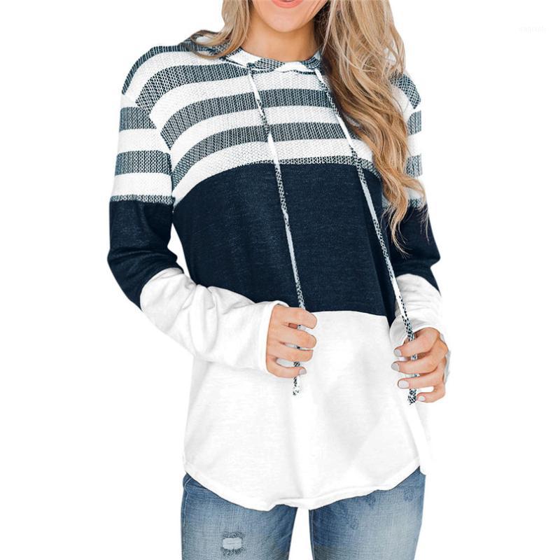 

Women' Long Sleeve Striped Color Block Drawstring Hoodie Sweatshirt Running jacket Top Blouse #2l291, Green