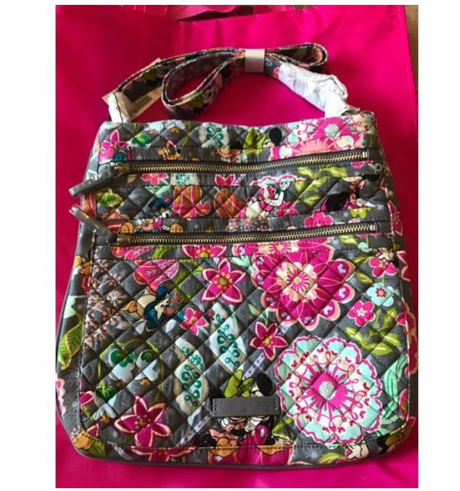 

NWT Cartoon Mouse and Friends Triple Zip Hipster Messenger Bags, Multi