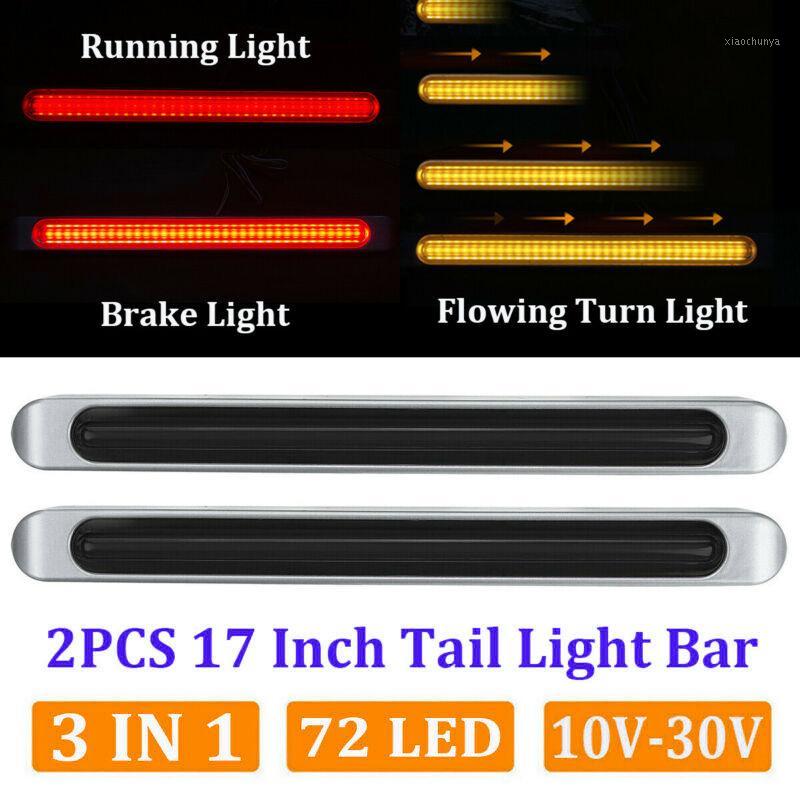 

2pcs 10-30V Truck Trailer 72 LEDs Flowing Brake Turn Signal Tail Side Marker Light muti-function car Truck Trailer Running Light1, As pic