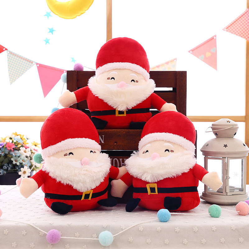 

Christmas Decoration Santa Plush Dolls Stuffed Toys Cute Santa Claus Soft Plush Toy Children Xmas Presents Adorable Doll Kid Gift VT1200
