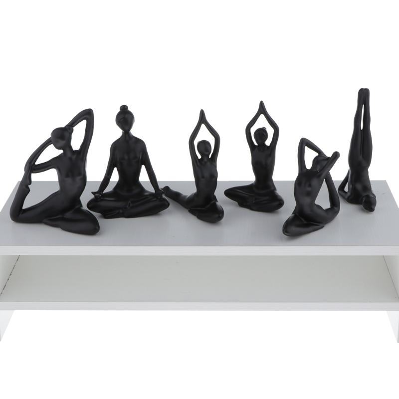 

Tabletop Ceramic Dressing Table Decoration Modern Simple Creative Ornament Accessories Yoga Girl Home Decoration Ornament