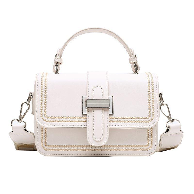 

Bag women's new wide shoulder strap fashion women's bag fashion simple single shoulder versatile messenger, Blue