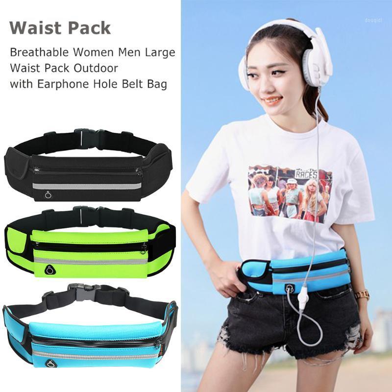 

Outdoor Sports Phone Holder Invisible Waist Belt Bags with Earphone Hole Running Jogging Fitness Cycling Anti-theft Pouch1, Black color