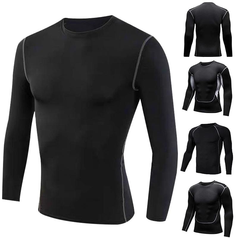 

Hot Selling Men Long Sleeve Breathable Surf Rash Guard Shirt Quick-dry Top Swimwear Surfing T-shirt Sports Fitness Training Gym