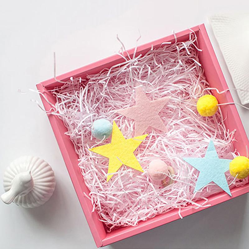 

100g/lot Multiple Colour Lafite Grass Wavy Fold Paper Candy Fruit Packaging Shockproof Boxes Filler DIY Gift Decorative Filling