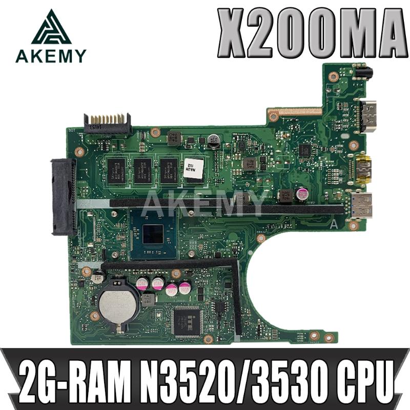 

Akemy X200MA Laptop motherboard For Asus X200MA F200M F200MA Test original motherboard 2G-RAM N2830/N2815