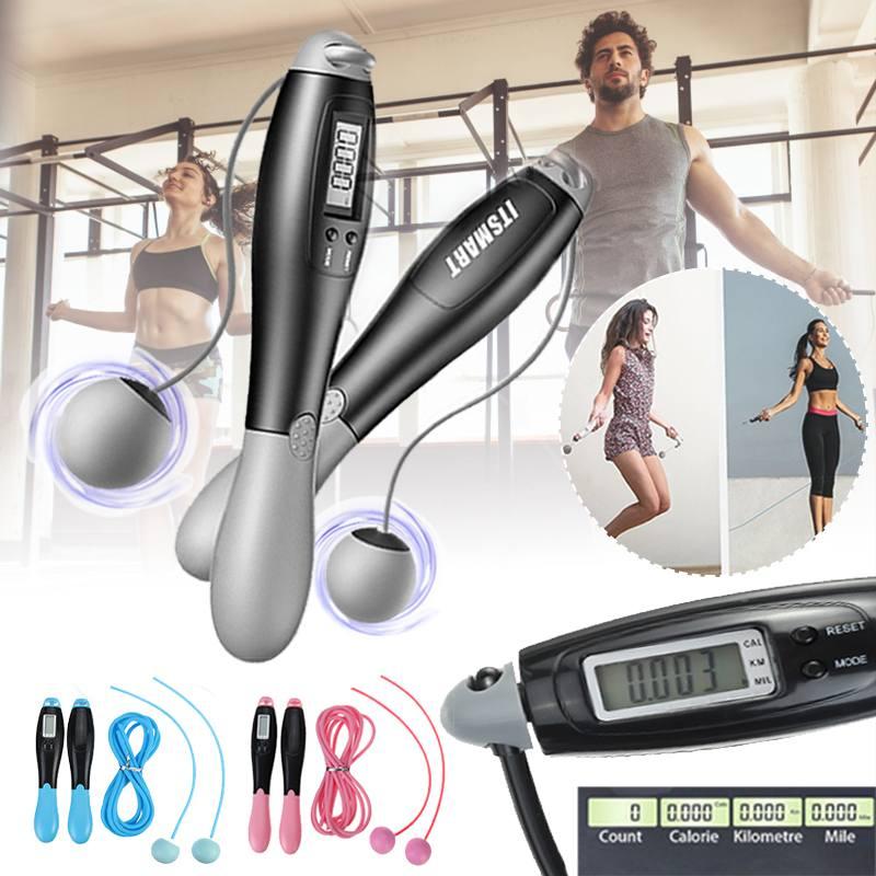 

Wireless Jump Rope with Counter Electronic Skipping Rope Adjustable Fast Speed Counting Wire Workout Equipments