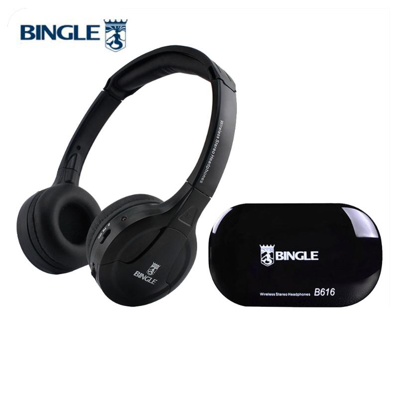 

BINGLE B616 Wireless Headphones On Ear Headset Stereo FM Radio Wired Multifunction Earphone Transmitter for MP3 PC Smart Phones, Black